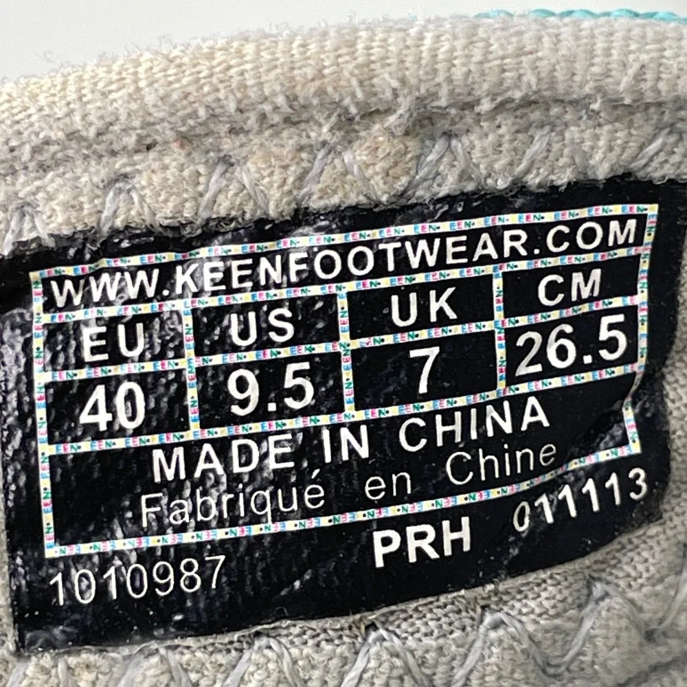 Keen Bali Teal Blue Grey Slide Sandals Womens 9.5 Lichen Water Toe Guard 1010987 - Picture 8 of 8
